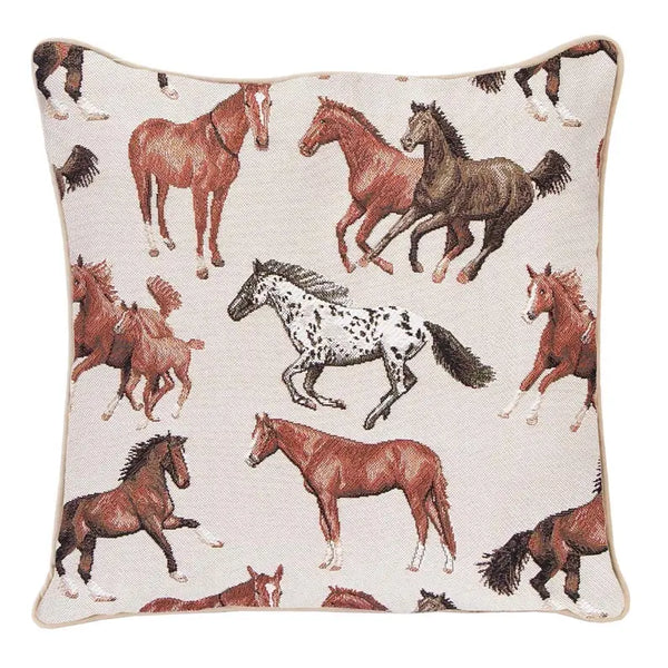Running Horse Pillowcase/Cushion Cover Signare USA