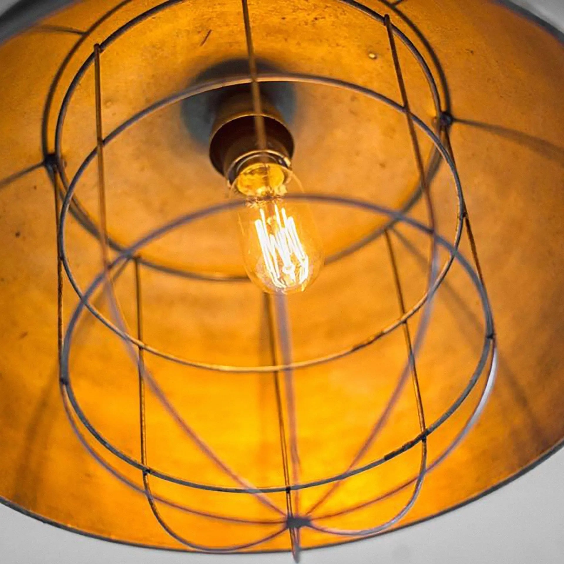 Rustic Gold Ton Metal Dome Hanging Light Homeroots Lighting