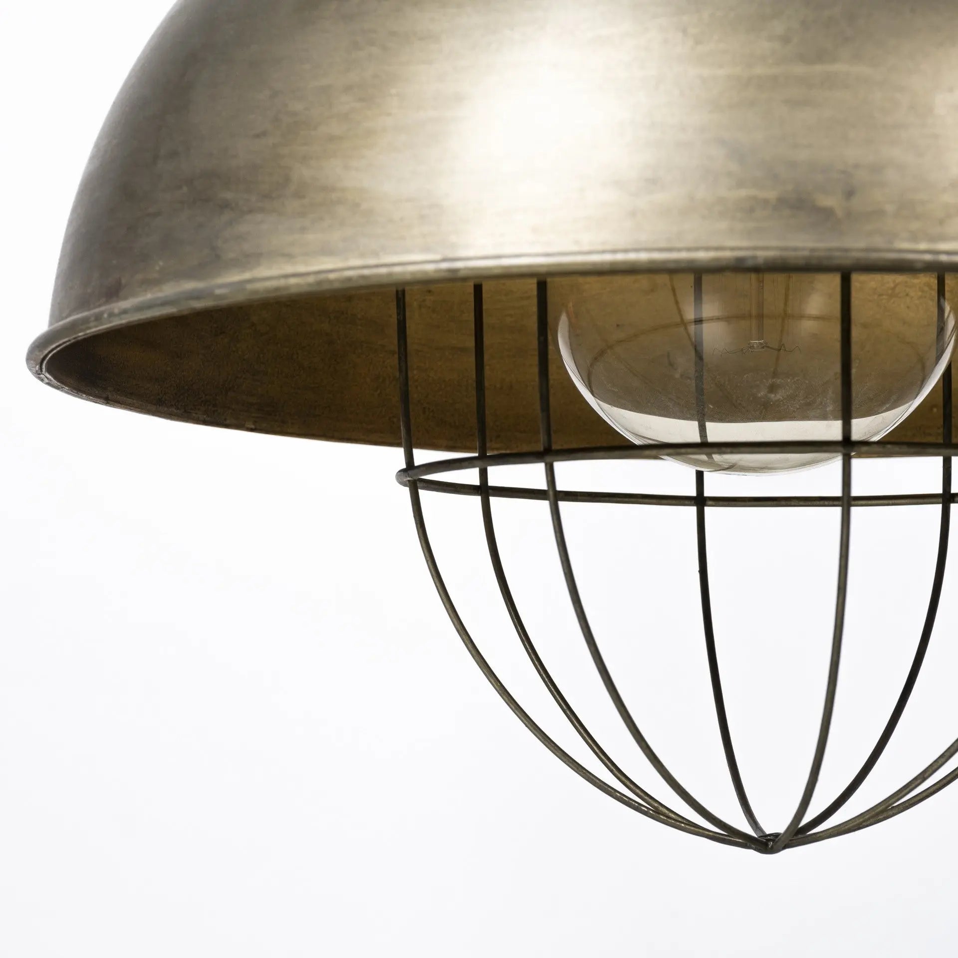 Rustic Gold Ton Metal Dome Hanging Light Homeroots Lighting
