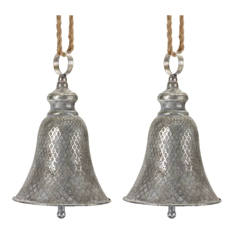 Rustic Metal Bell Ornament Melrose International