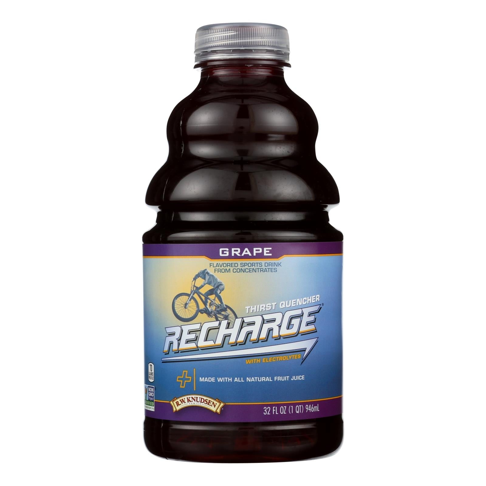 Rw Knudsen Petrecharge Grape Juice  - Case Of 6 - 32 Fz R.w. Knudsen
