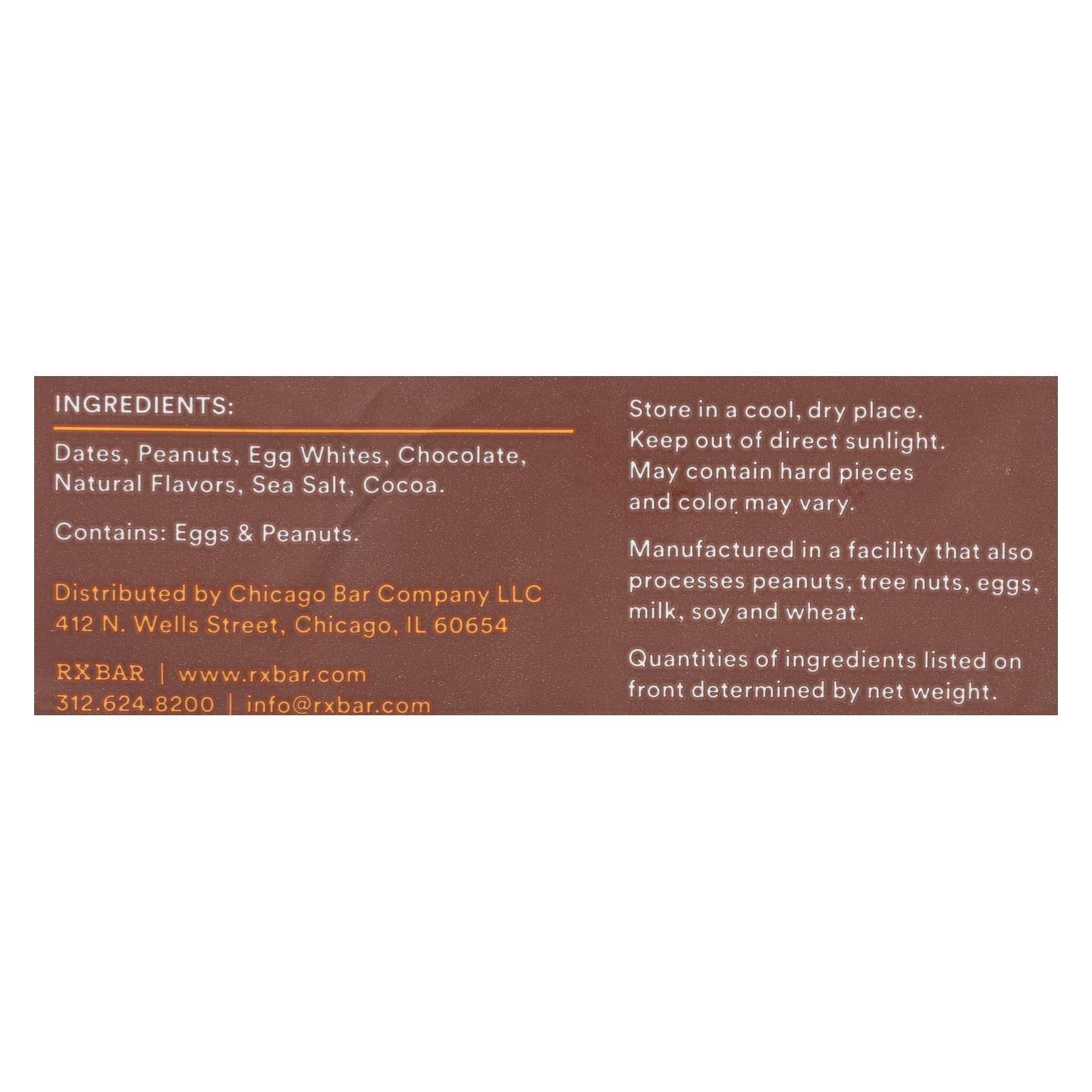 Rxbar - Protein Bar - Chocolate Peanut Butter - Case Of 12 - 1.83 Oz. Rxbar