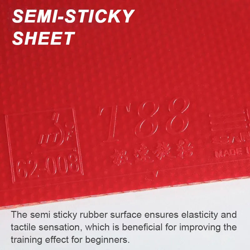 SANWEI T88 Ultra Spin Table Tennis Rubber Semi Sticky Ping Pong Rubber Sheet for Entry Players GreatEagleInc