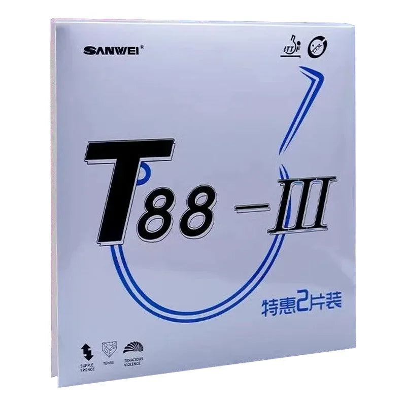 SANWEI T88 Ultra Spin Table Tennis Rubber Semi Sticky Ping Pong Rubber Sheet for Entry Players GreatEagleInc
