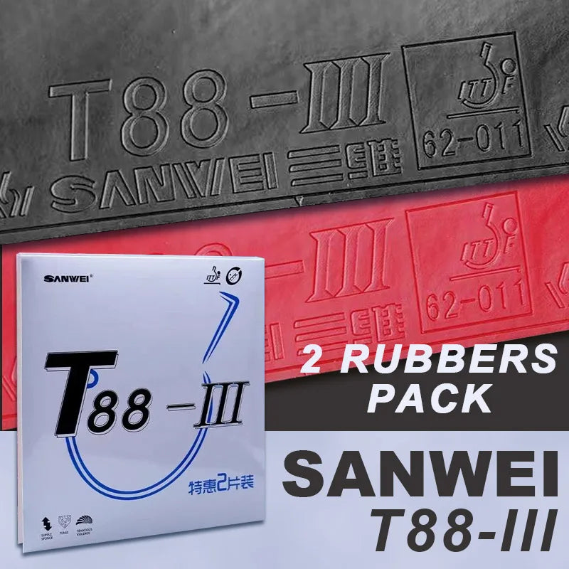 SANWEI T88 Ultra Spin Table Tennis Rubber Semi Sticky Ping Pong Rubber Sheet for Entry Players GreatEagleInc