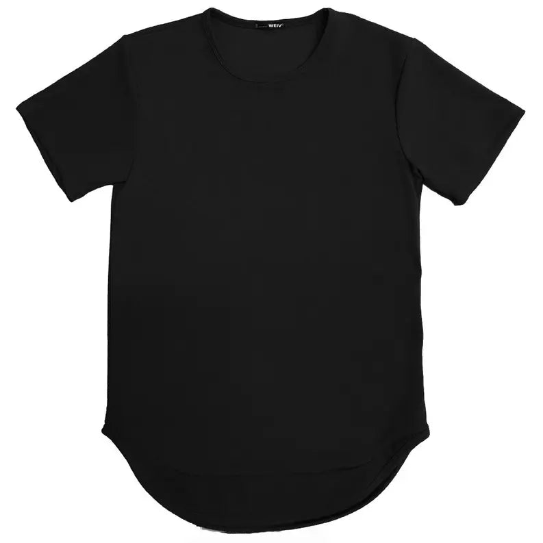 SEAMED SCALLOP TEE- BLACK WEIV