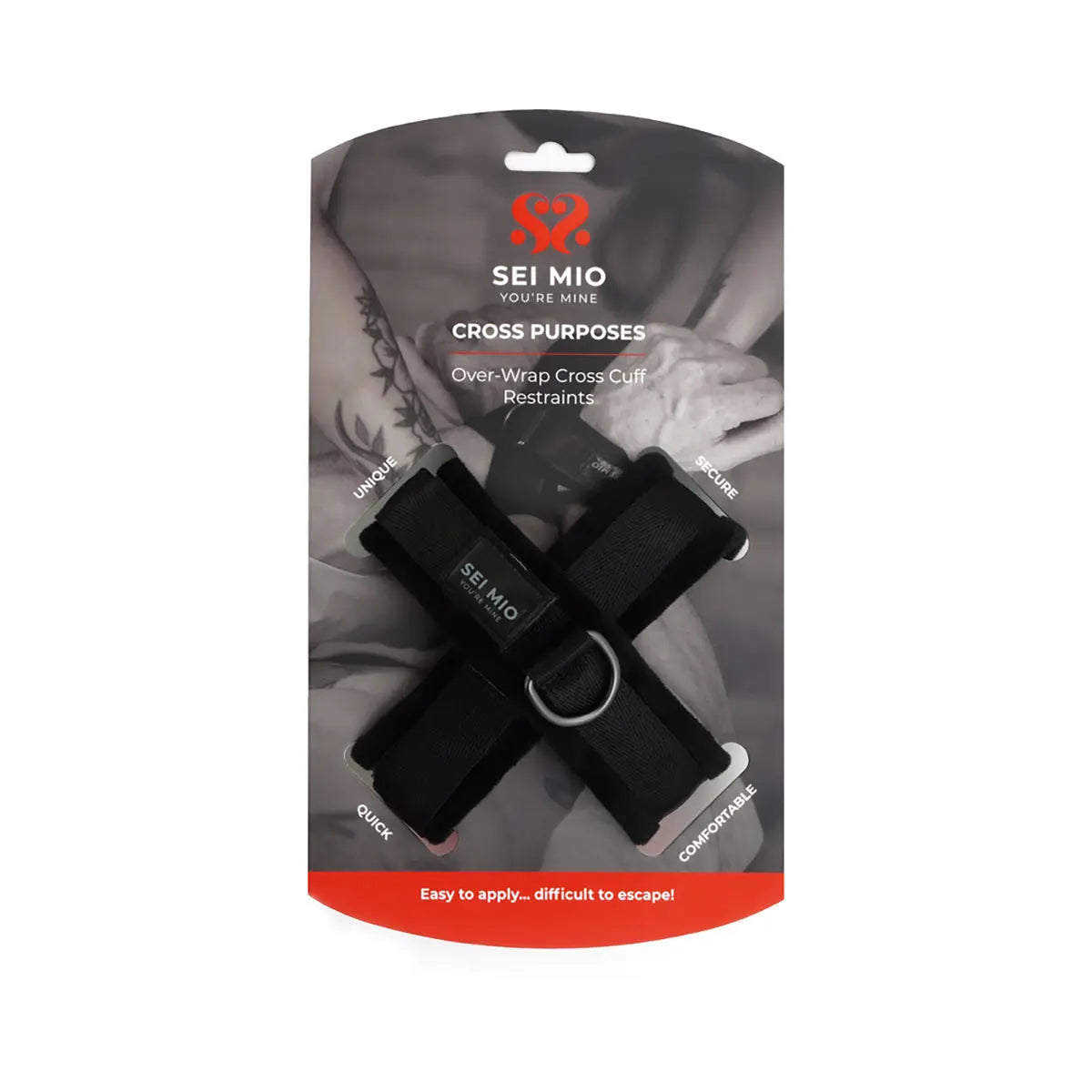 SEI MIO Cross Purposes Unique Over-Wrap Cross Cuff Restraints Creative Conceptions