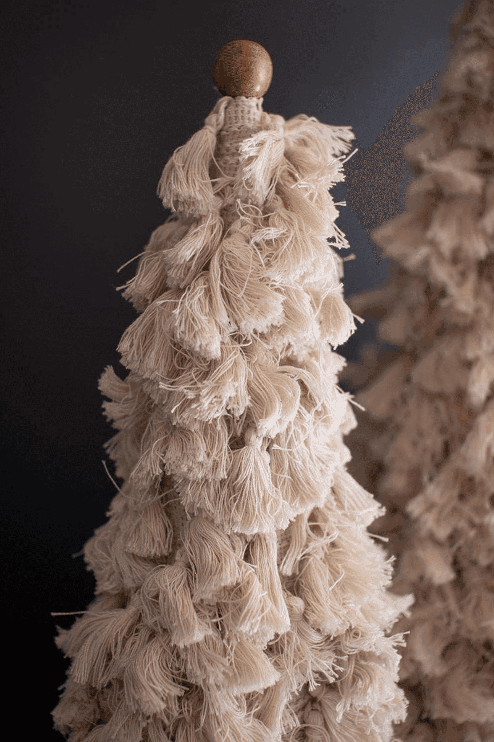 SET OF TWO COTTON TASSEL CHRISTMAS TREE Kalalou