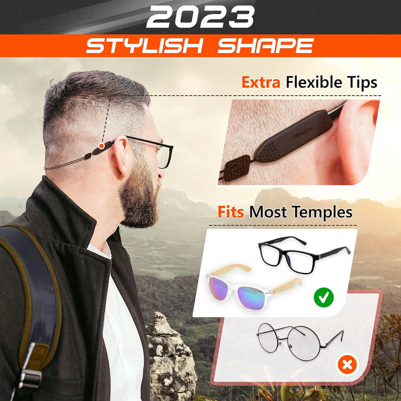 SIGONNA Adjustable Glasses Strap   3 Pcs Eyeglasses Strap Holders   No Tail Sunglasses Strap for Men Women   Eye Glasses Holders Around Head or Neck Glasses Lanyard String Straps Sigonna