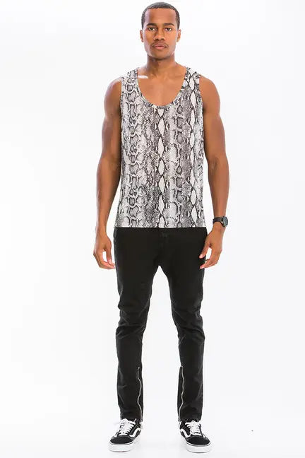 SNAKE PRINT TANK WEIV