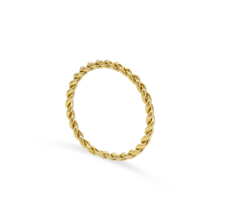SOPHIE GOLD DAINTY TWIST RING Mai Desiree