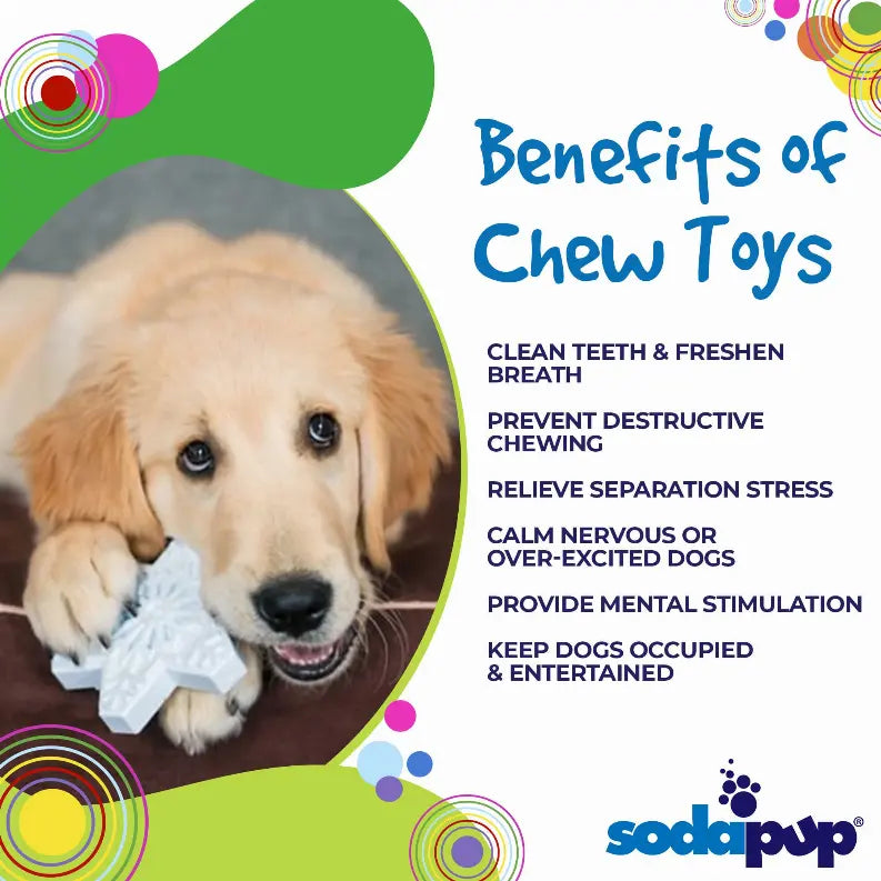 SP Snowflake Ultra Durable Nylon Dog Chew Toy for Aggressive Chewers SodaPup