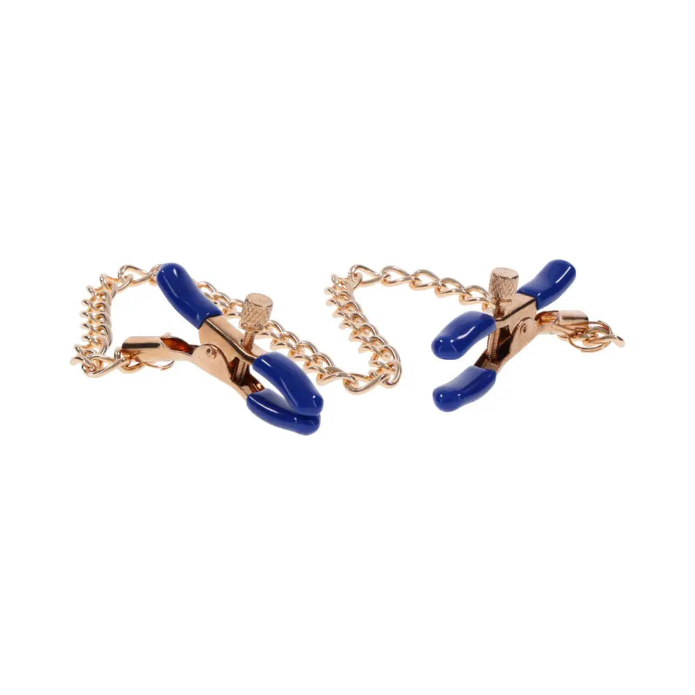 SS S&M Cougar Chained Nipple Clamps - GreatEagleInc