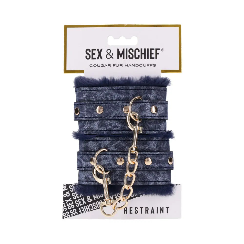 SS S&M Cougar Fur Handcuffs Sportsheets