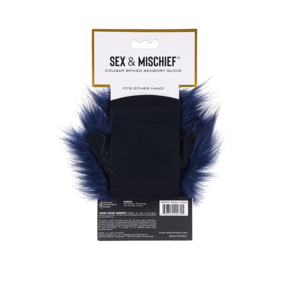 SS S&M Cougar Spiked Sensory Glove - GreatEagleInc