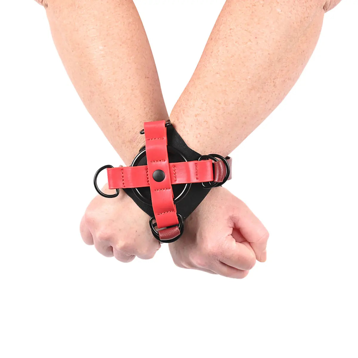 SS S&M Ex's & Oh's Cross Cuffs Sportsheets