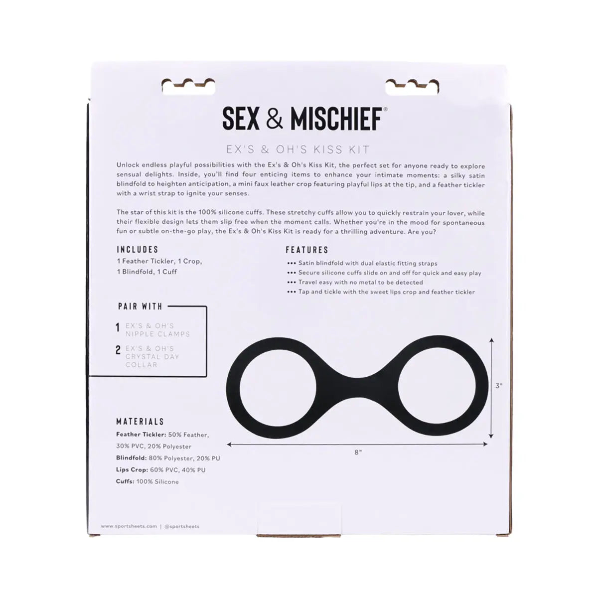 SS S&M Ex's & Oh's Kiss Kit Sportsheets