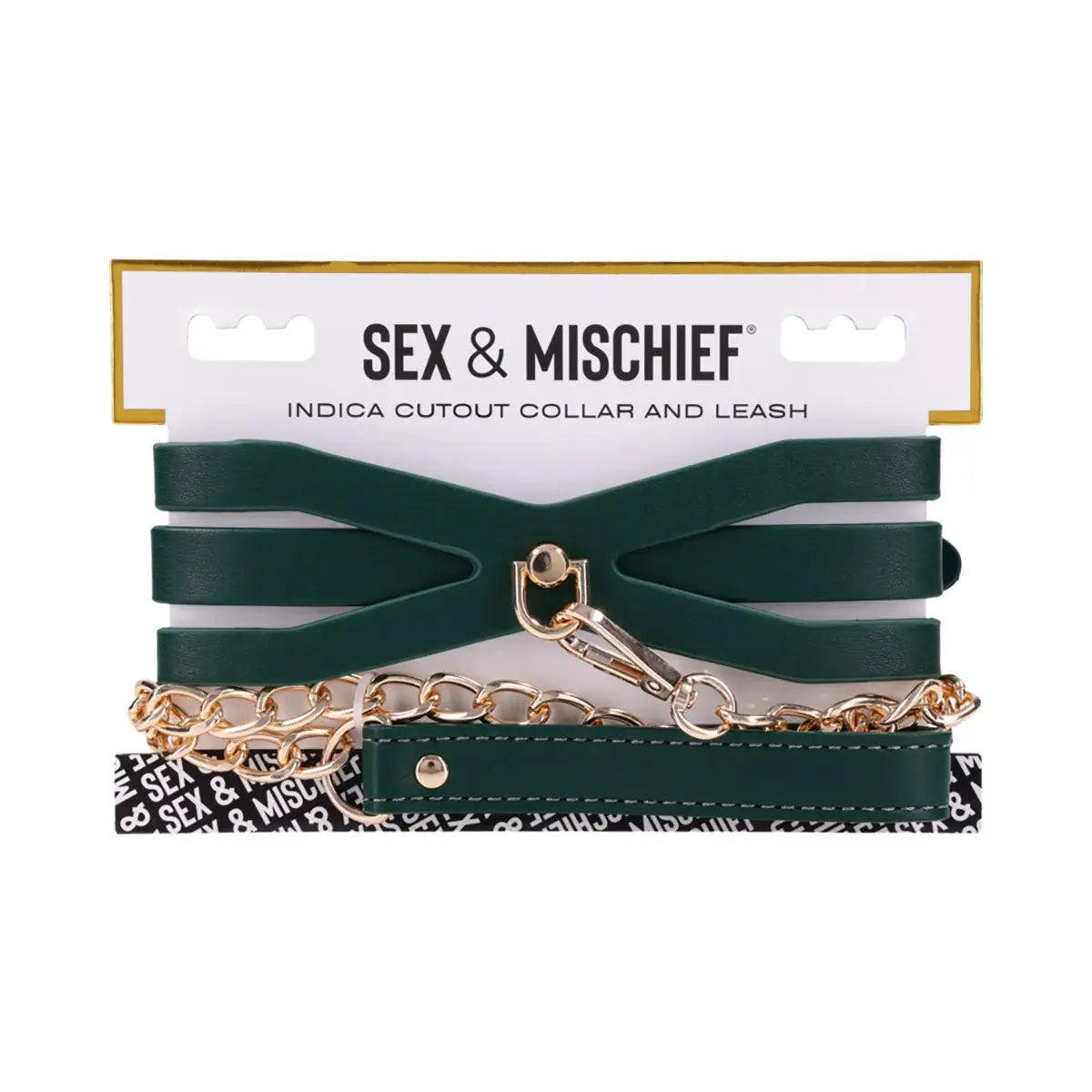 SS S&M Indica Cutout Collar and Leash Sportsheets