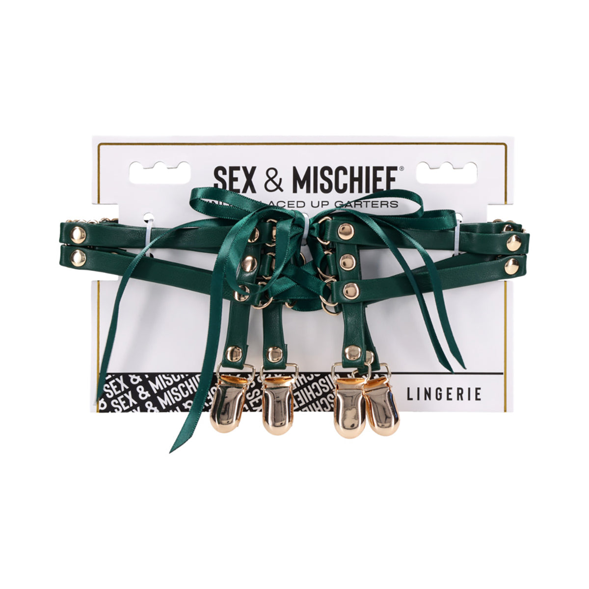 SS S&M Indica Laced Up Garters Sportsheets