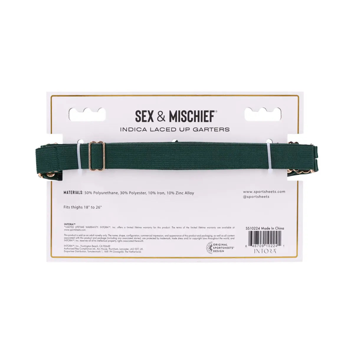 SS S&M Indica Laced Up Garters Sportsheets