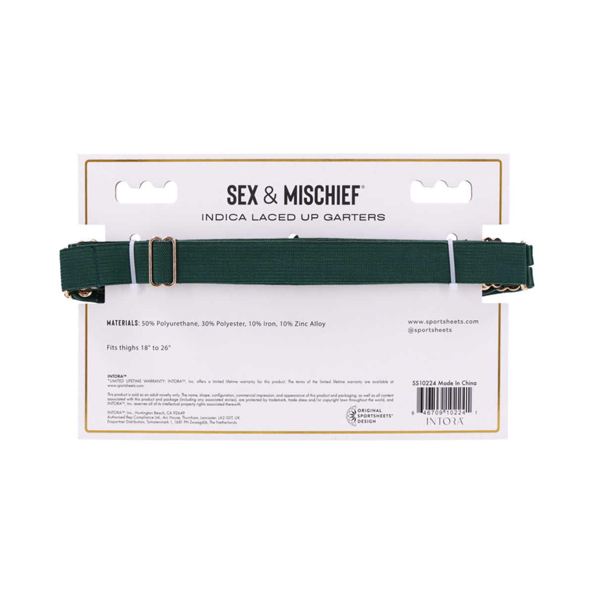 SS S&M Indica Laced Up Garters Sportsheets