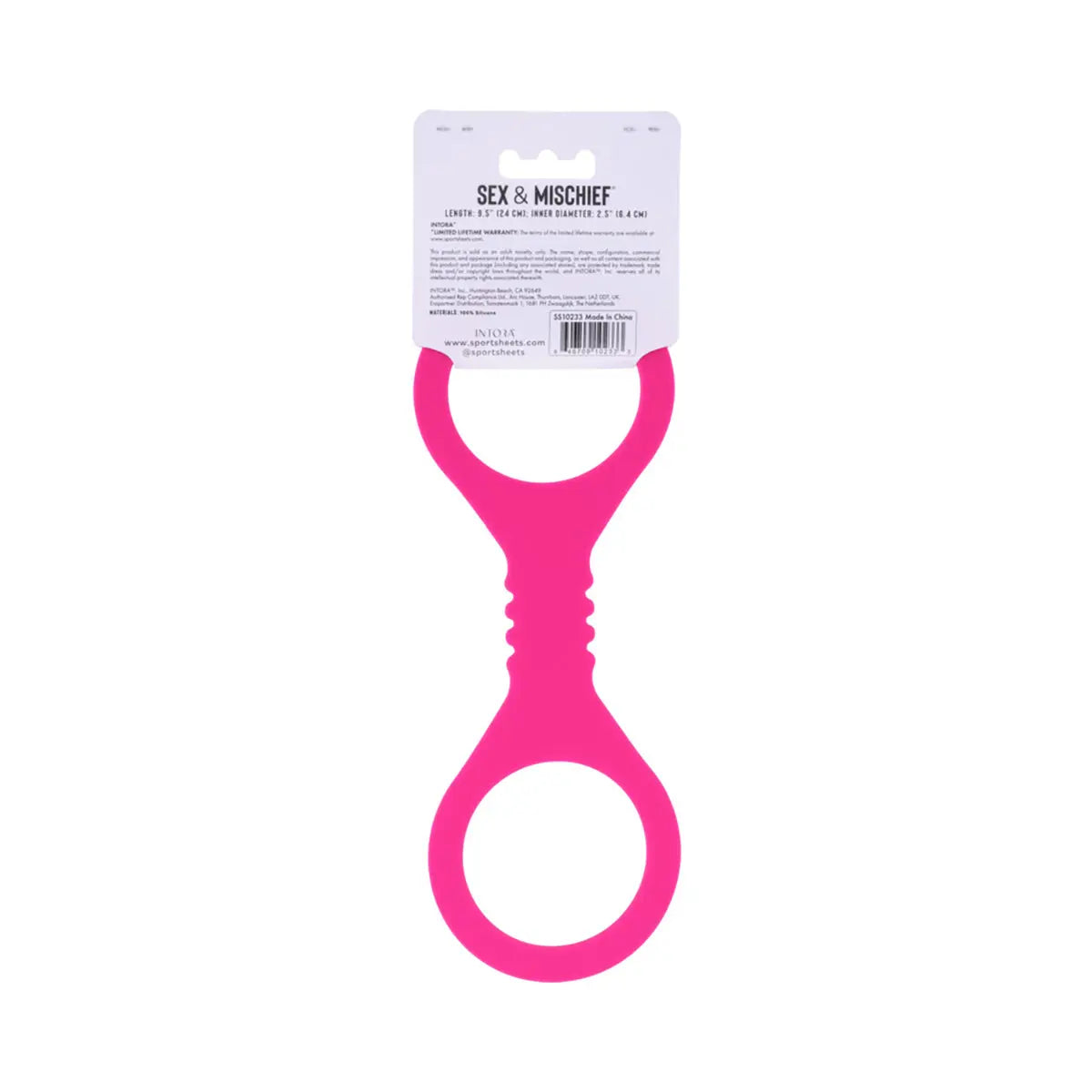 SS S&M Small Hot Pink Silicone Cuffs Sportsheets