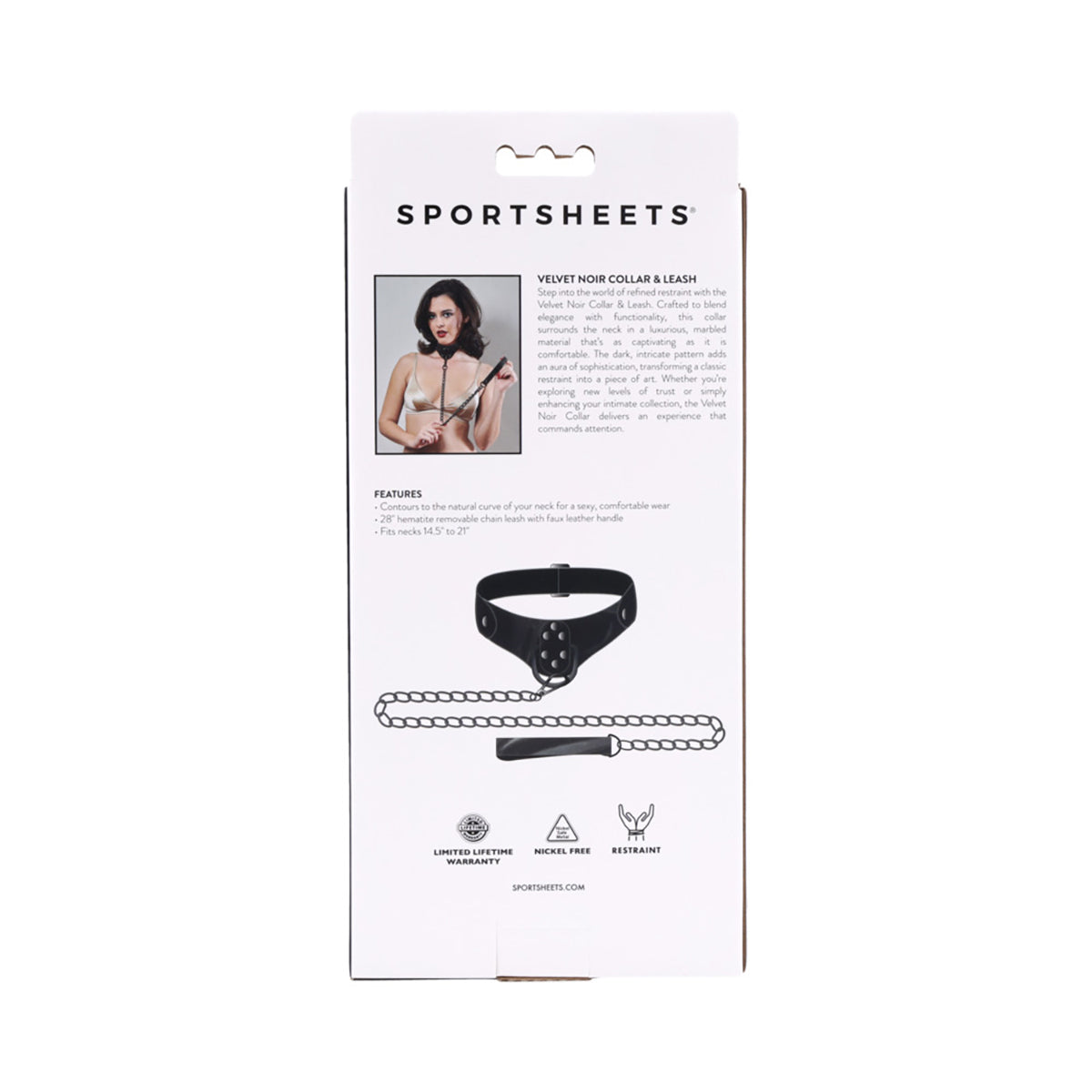 SS Velvet Noir Collar & Leash Sportsheets