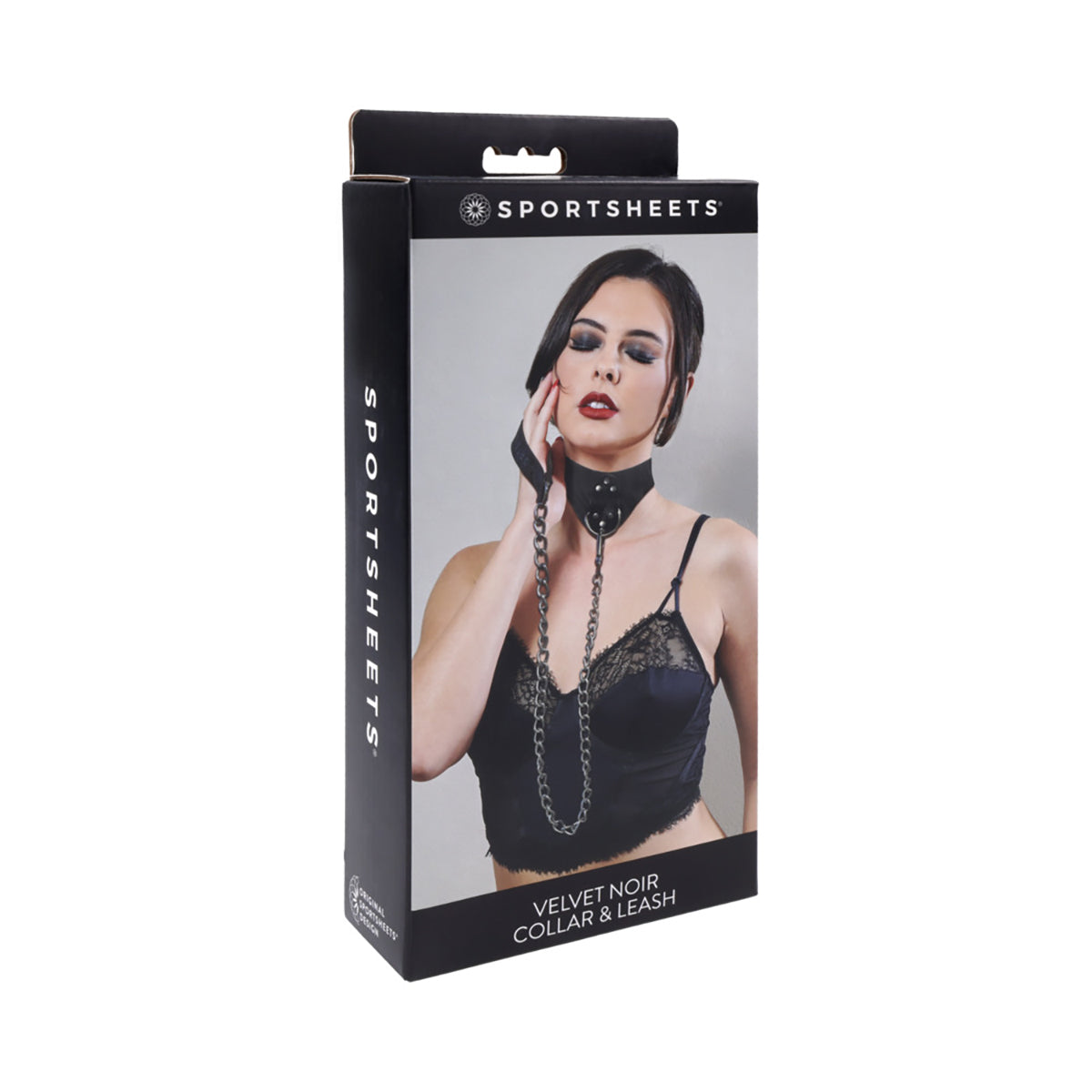 SS Velvet Noir Collar & Leash Sportsheets