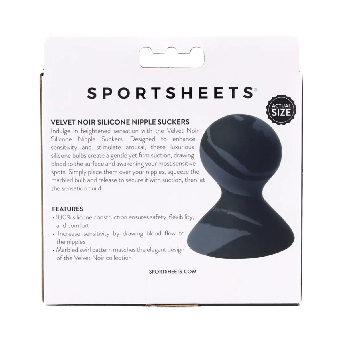 SS Velvet Noir Silicone Nipple Suckers Sportsheets