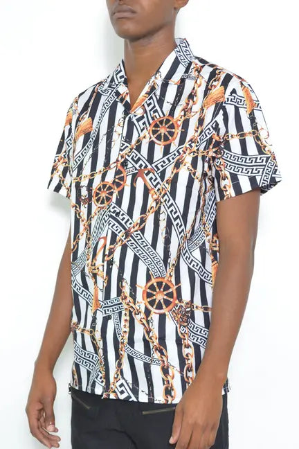 STATUS STRIPED SHORT SLEEVE SHIRT WEIV