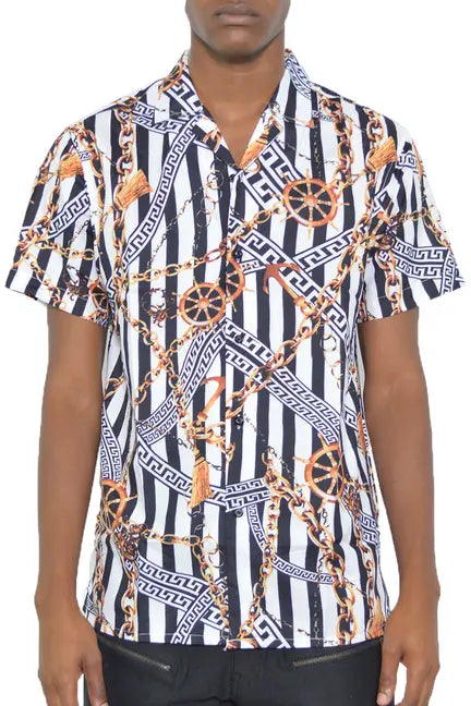 STATUS STRIPED SHORT SLEEVE SHIRT WEIV
