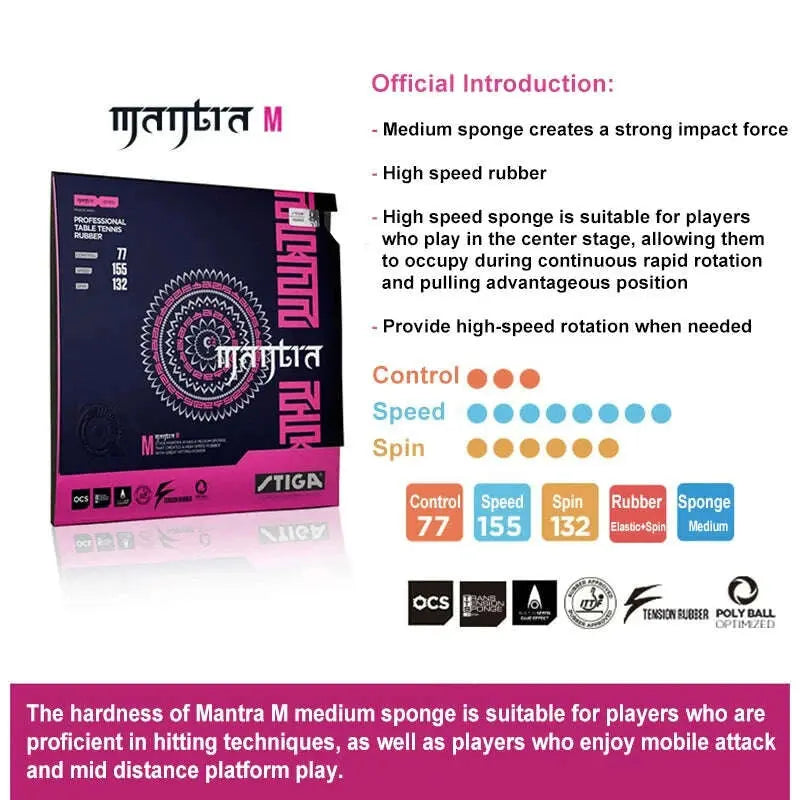STIGA-MANTRA-M-H-S-Table-Tennis-Rubber-Fast-Speed-Spin-Semi-tacky-Pips-in-Ping-Pong-Rubber-with-Sponge-for-Offensive-Players-FreeDropship-335686161