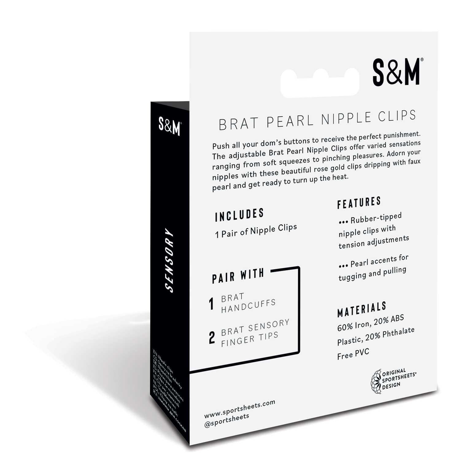 S&m Brat Pearl Nipple Clips Sport Sheets