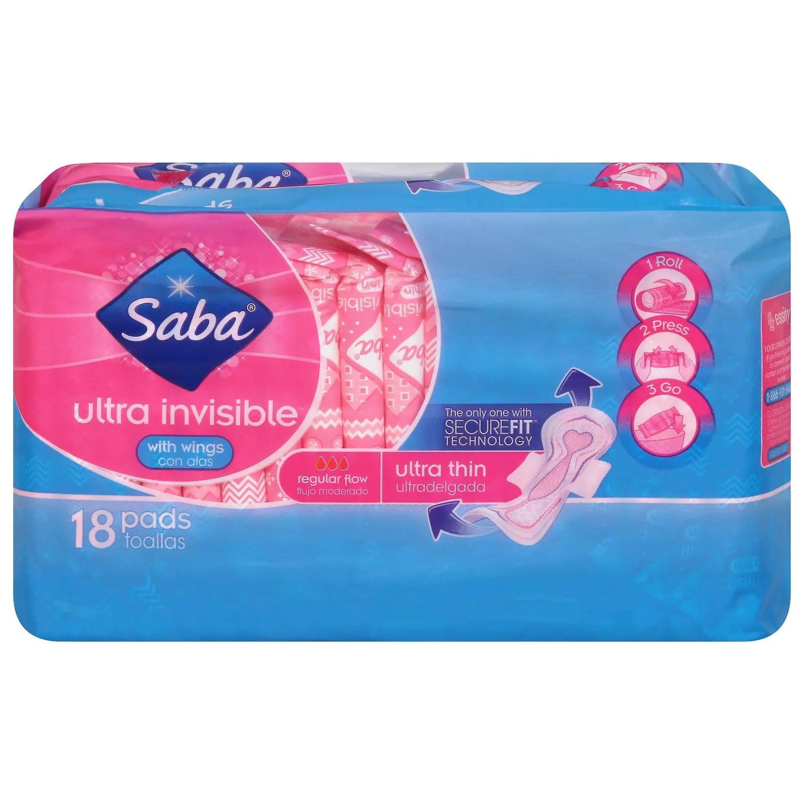 Saba - Pads Ultra Thin - Case Of 12-18 Ct Saba