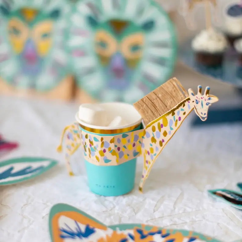 Safari Collection, Paper Cups with Giraffe Sleeves Ma Fête