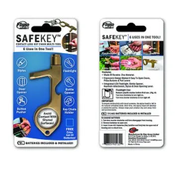 Safe Key Contact-Less LED Keychain Multi-Tool Flipo
