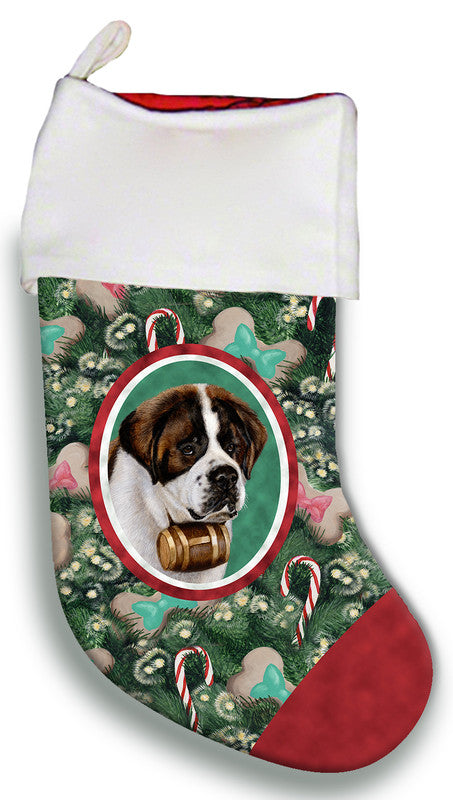Saint Bernard- Best of Breed Christmas Stocking Best of Breed