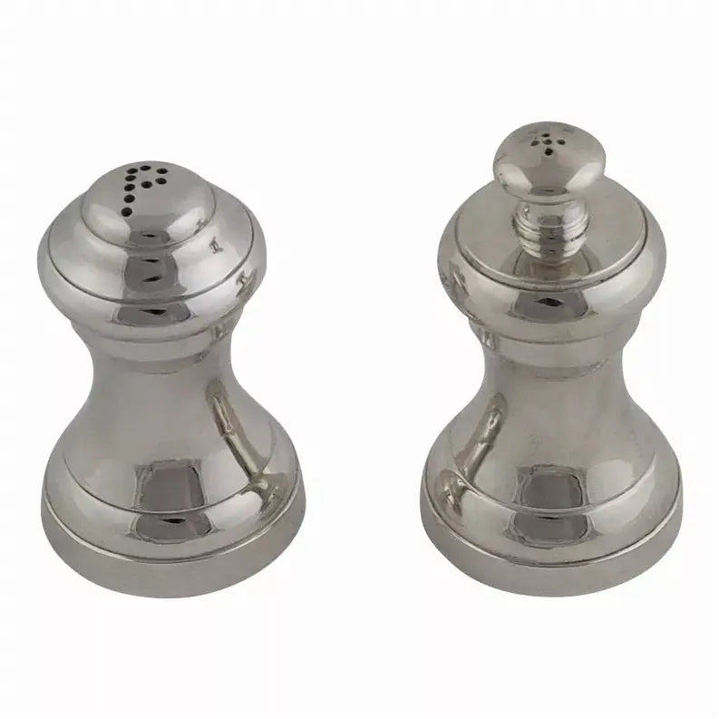 Salt & Pepper Plain Silver Plate Corbell Silver
