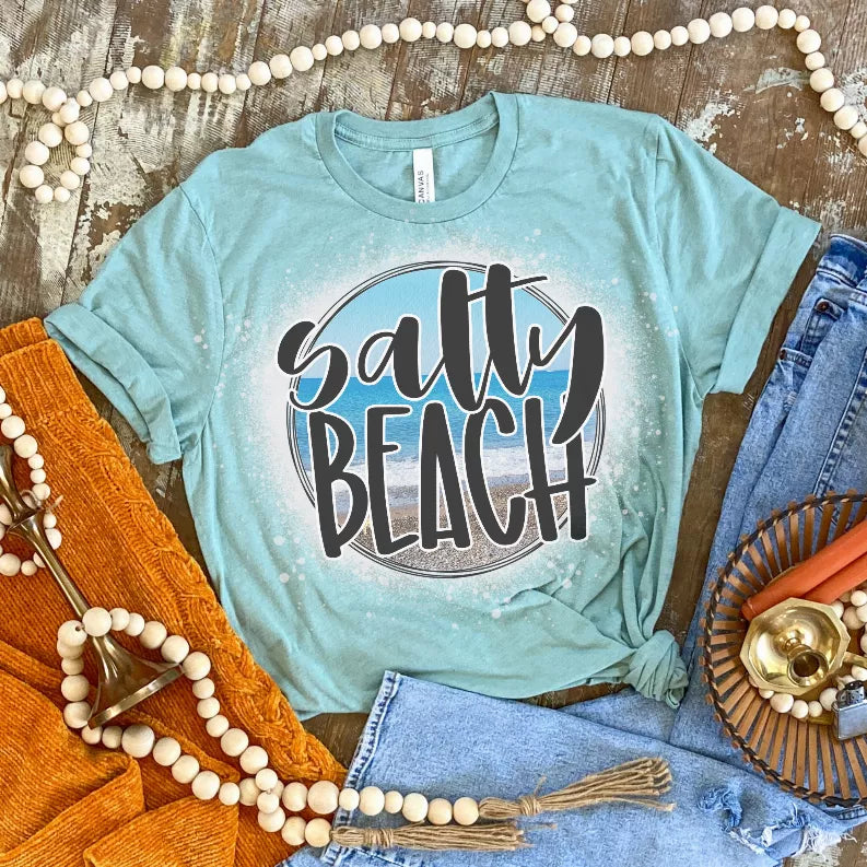Salty Beach Bleached Shirt CK's Boutique