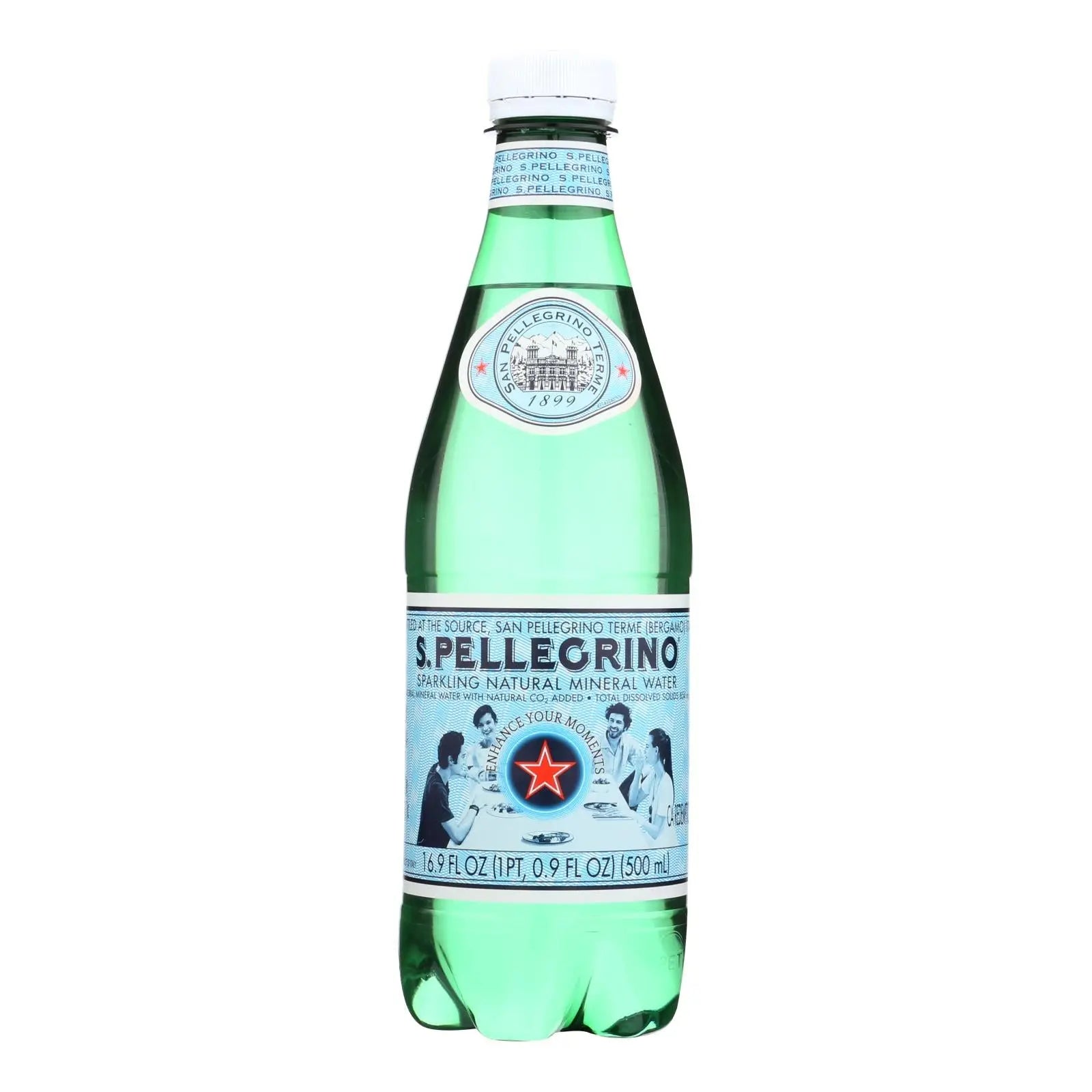 San Pellegrino Sparkling Mineral Water - Natural - Case Of 24 - 0.5 Liter - GreatEagleInc