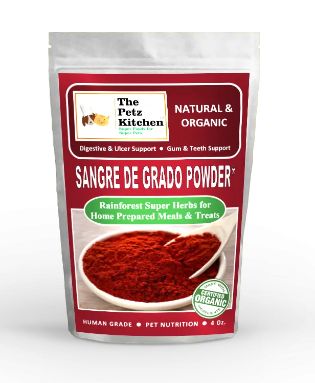 Sangre De Grado - Wound & Infection Support* The Petz Kitchen - Organic & Human Grade Ingredients & Shakers For Home Prepared Meals & Treats Organic Pet Systems