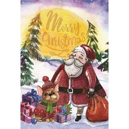 Santa & Puppy Garden Flag Dicksons Inc