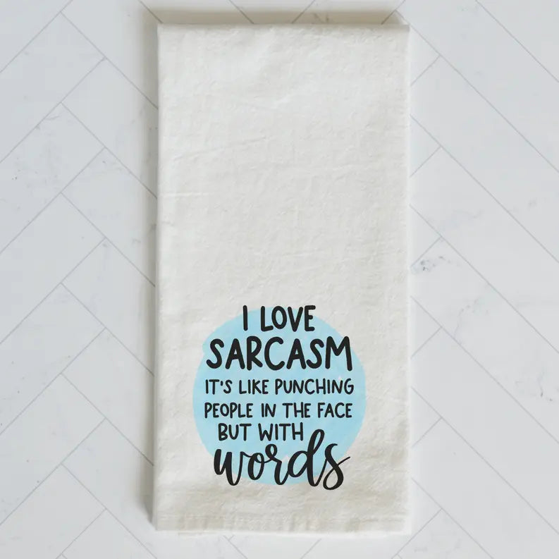 Sarcasm Punch Kitchen Towel The 308 Collective
