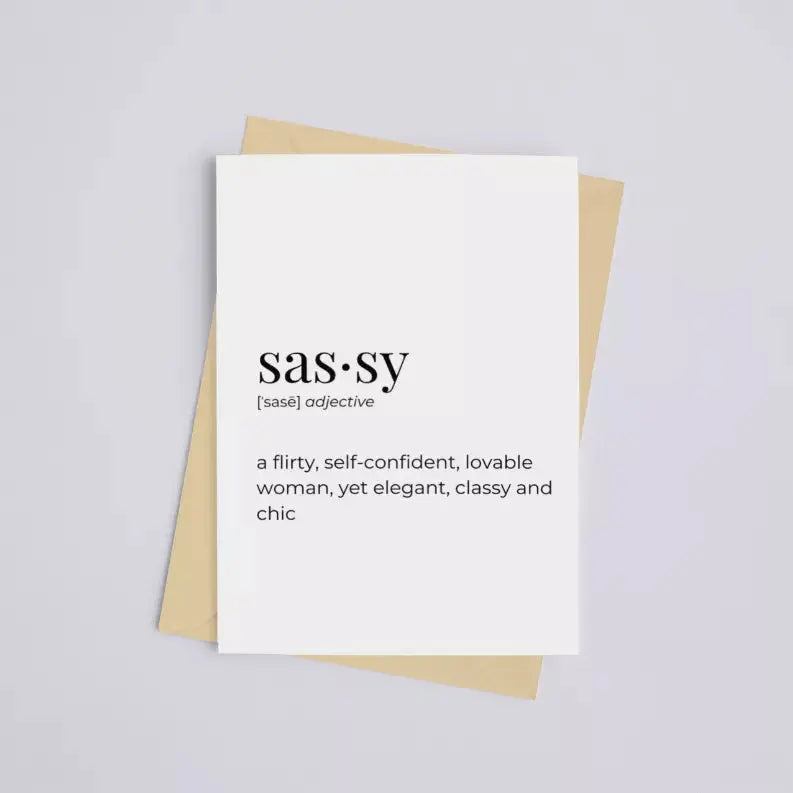 Sassy - Greeting Card/Wall Art Print Black Cat Bazaar