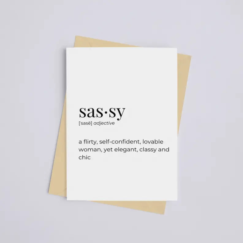 Sassy - Greeting Card/Wall Art Print Black Cat Bazaar