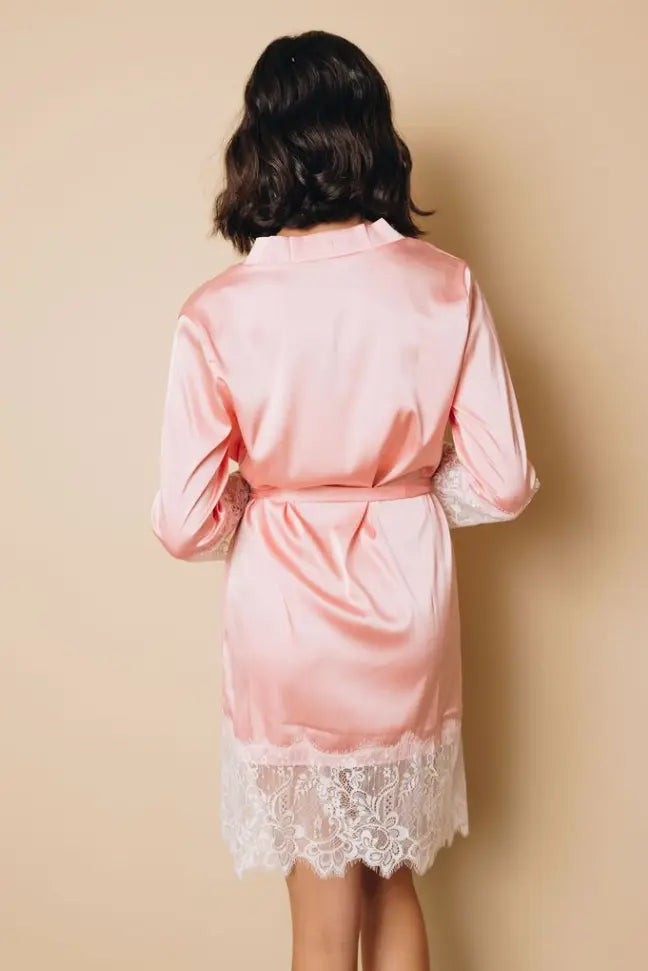 Satin Kimono Robe Stay Warm in Style