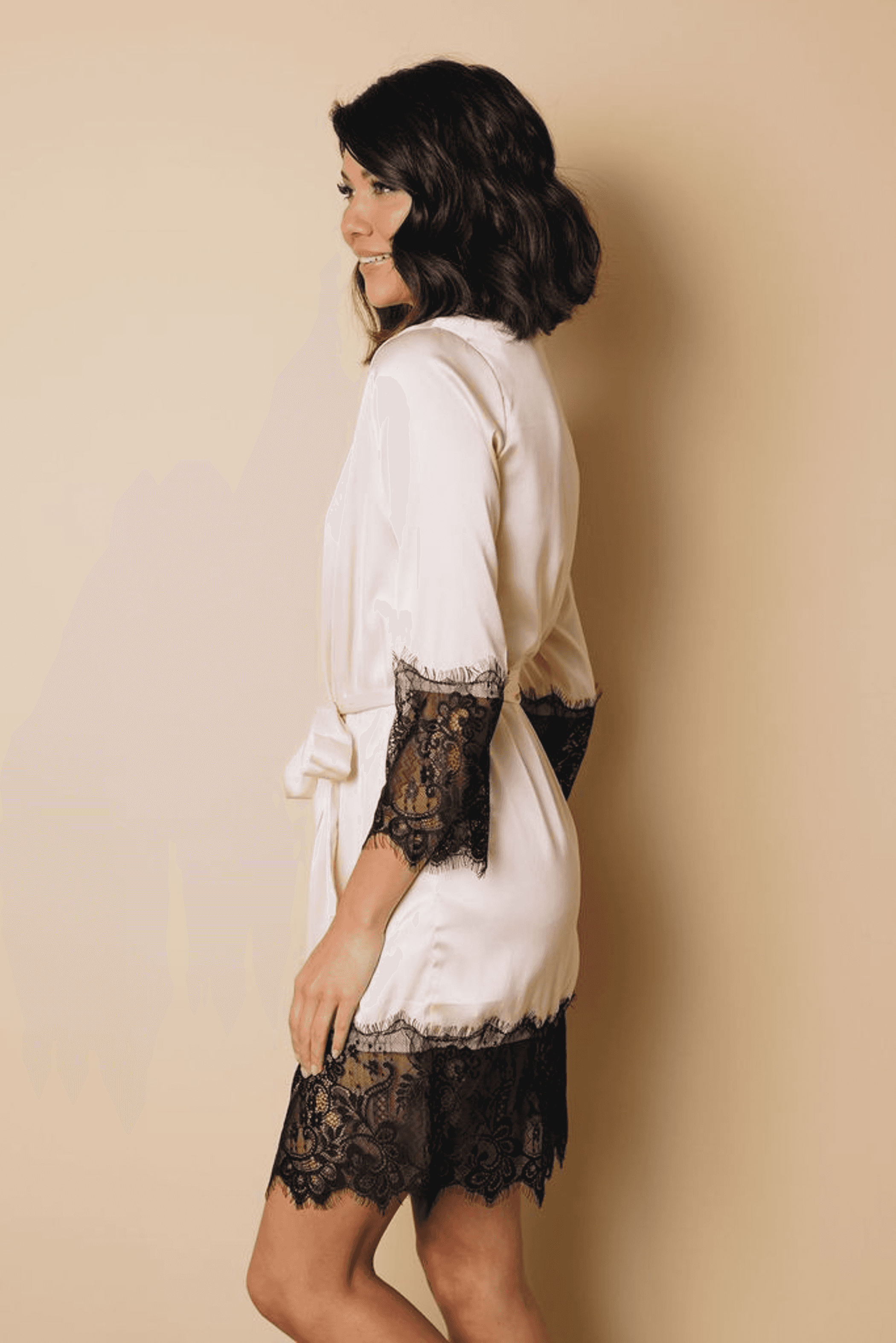 Satin Kimono Robe Stay Warm in Style