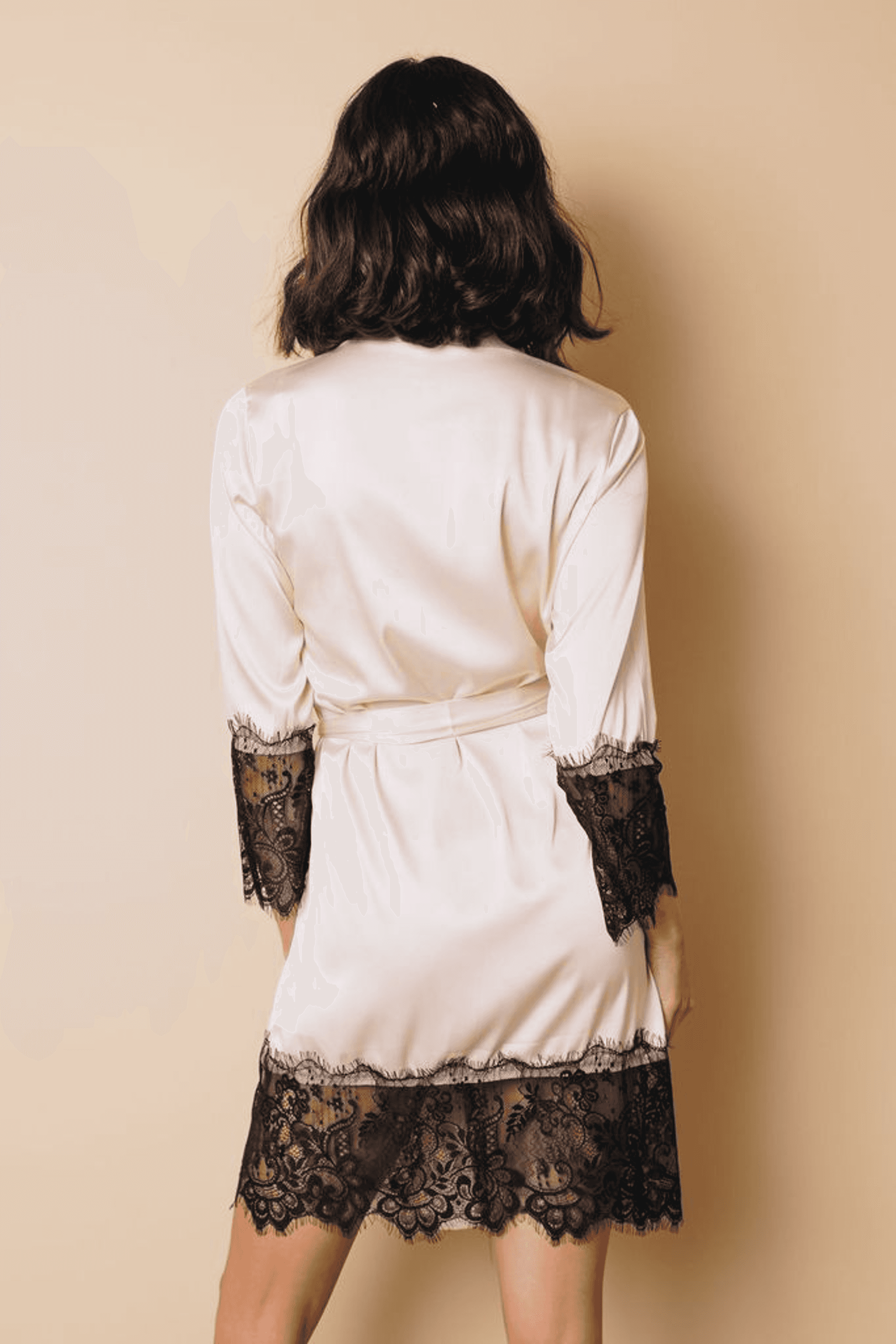 Satin Kimono Robe Stay Warm in Style