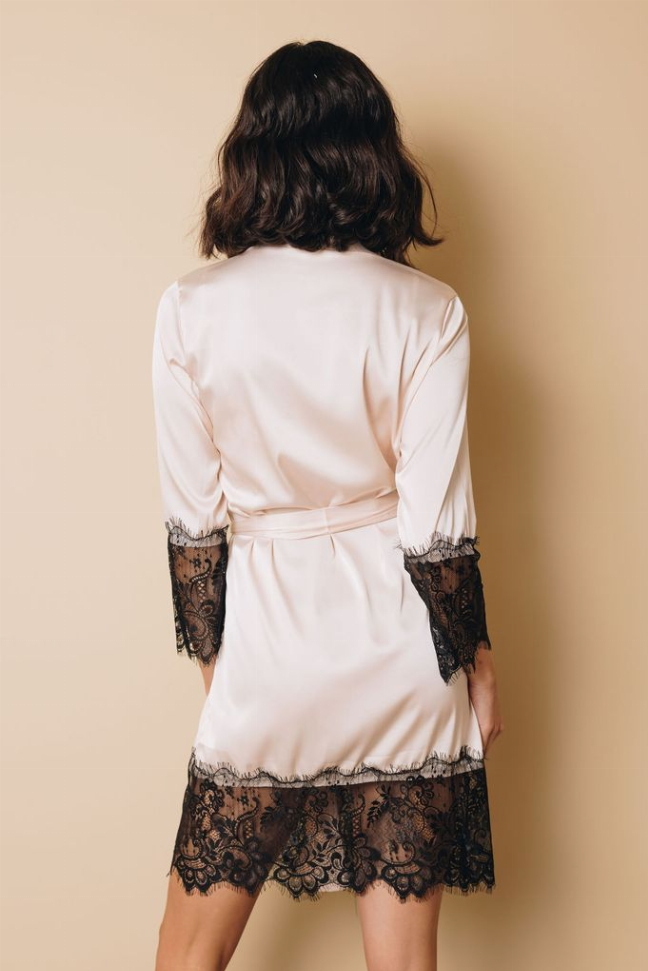 Satin Kimono Robe Stay Warm in Style