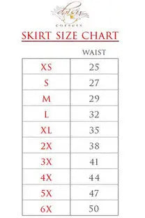 Satin Pick-Up Long Skirt Daisy Corsets